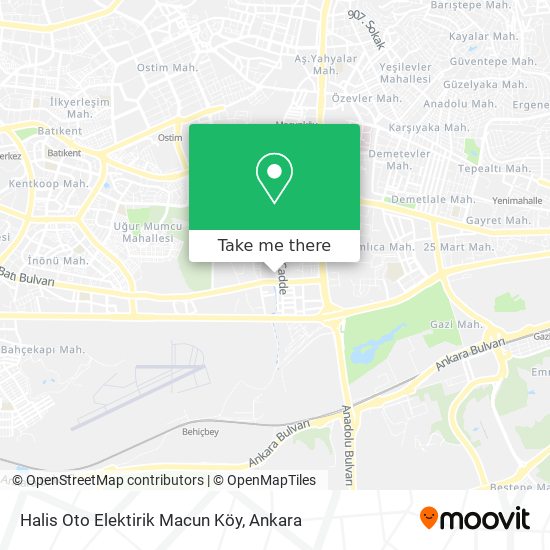 Halis Oto Elektirik Macun Köy map