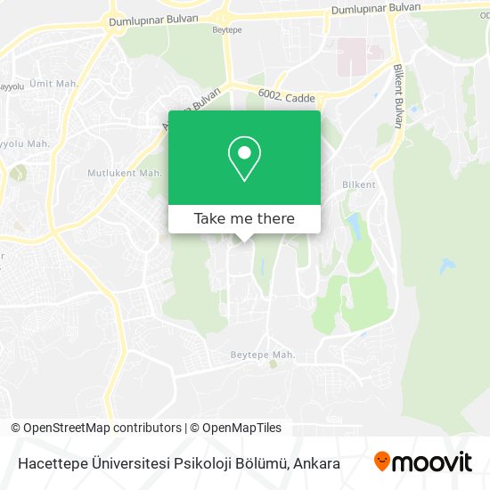 Hacettepe Üniversitesi Psikoloji Bölümü map