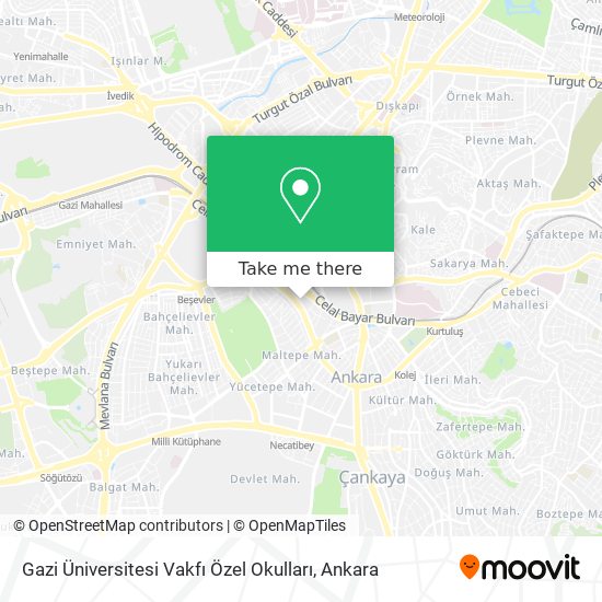 Gazi Üniversitesi Vakfı Özel Okulları map