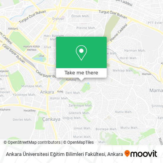 Ankara Üniversitesi Eğitim Bilimleri Fakültesi map