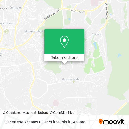 Hacettepe Yabancı Diller Yüksekokulu map