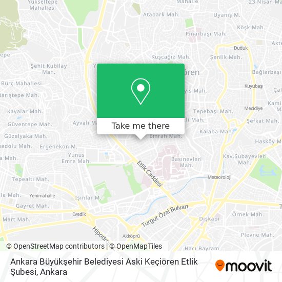Ankara Büyükşehir Belediyesi Aski  Keçiören Etlik Şubesi map