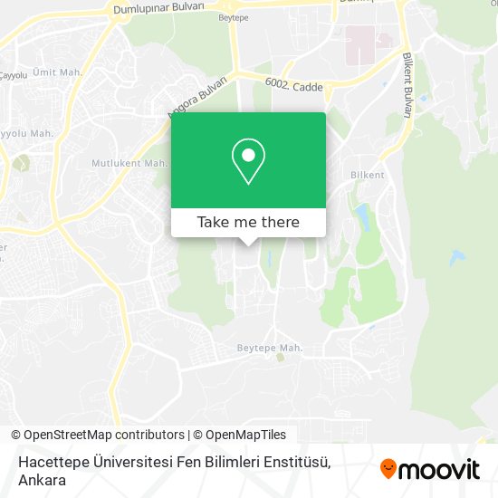 Hacettepe Üniversitesi Fen Bilimleri Enstitüsü map