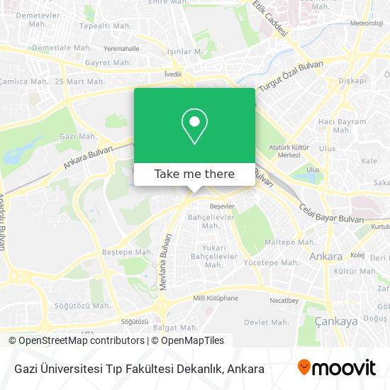 Gazi Üniversitesi Tıp Fakültesi Dekanlık map