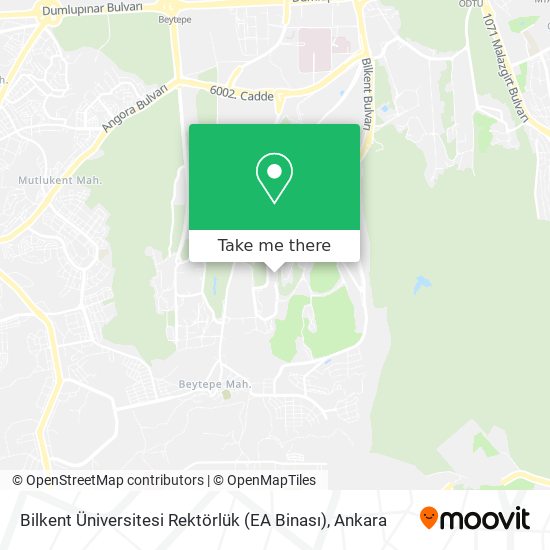 Bilkent Üniversitesi Rektörlük (EA Binası) map