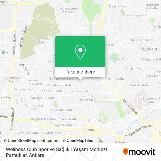 Wellness Club Spor ve Sağlıklı Yaşam Merkezi Pamuklar map