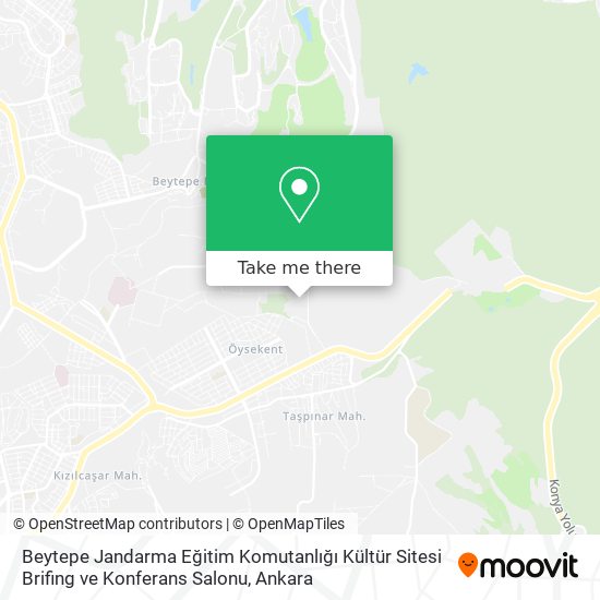 Beytepe Jandarma Eğitim Komutanlığı Kültür Sitesi Brifing ve Konferans Salonu map