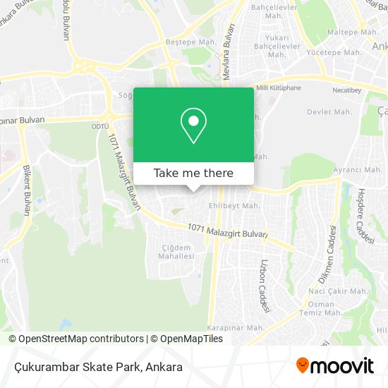 Çukurambar Skate Park map
