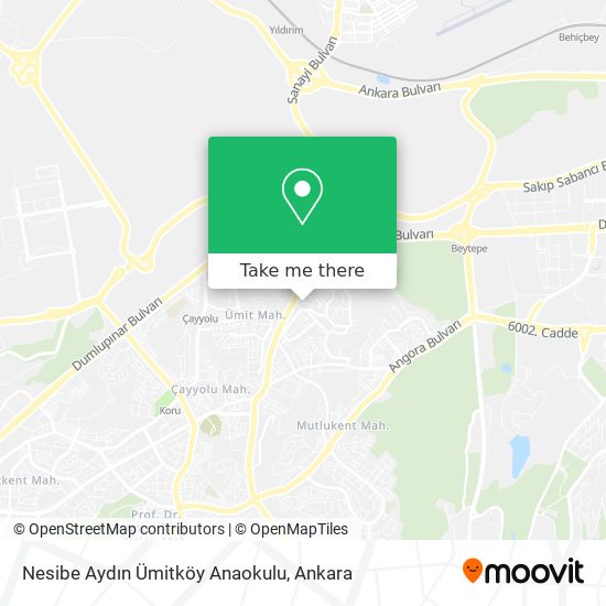 Nesibe Aydın Ümitköy Anaokulu map