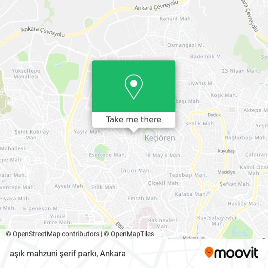 aşık mahzuni şerif parkı map