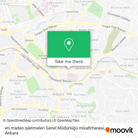 eti maden işletmeleri Genel Müdürlüğü misafirhanesi map
