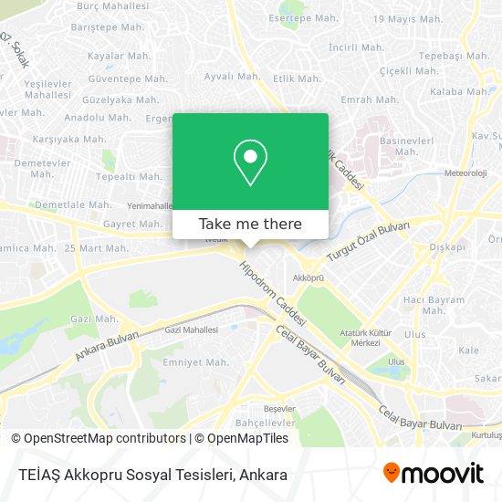 TEİAŞ Akkopru Sosyal Tesisleri map