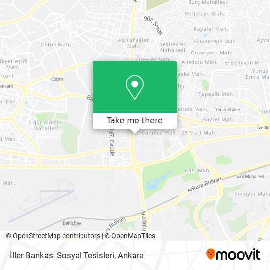 İller Bankası Sosyal Tesisleri map