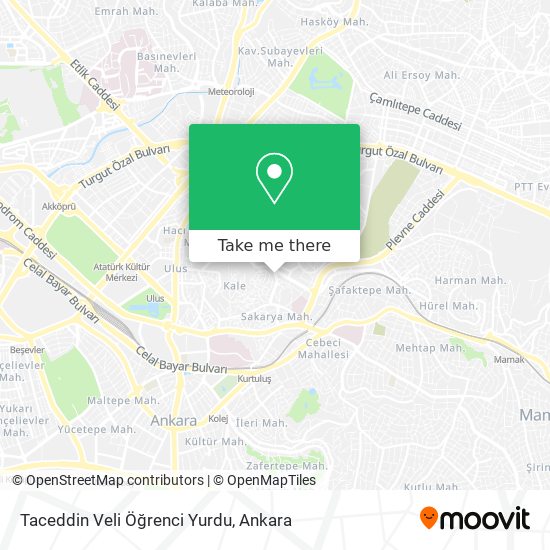Taceddin Veli Öğrenci Yurdu map