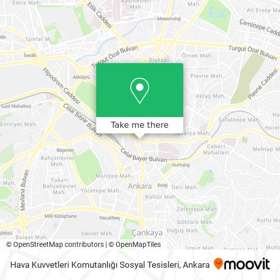 Hava Kuvvetleri Komutanlığı Sosyal Tesisleri map