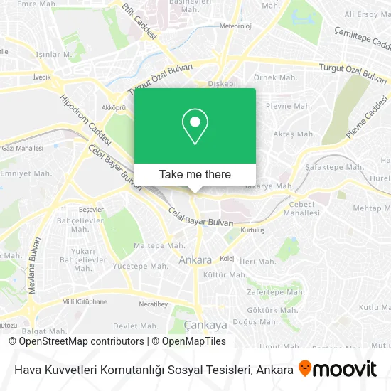 Hava Kuvvetleri Komutanlığı Sosyal Tesisleri map