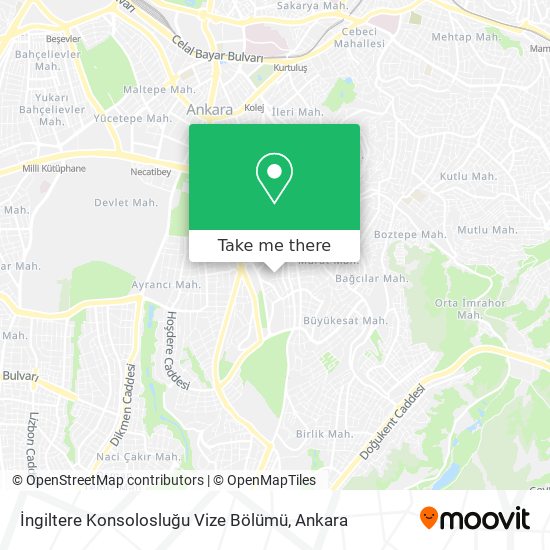 İngiltere Konsolosluğu Vize Bölümü map