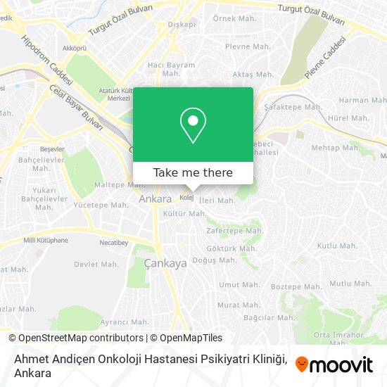 Ahmet Andiçen Onkoloji Hastanesi Psikiyatri Kliniği map