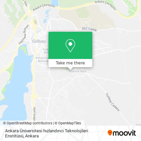 Ankara Üniversitesi hızlandırıcı Teknolojileri Enstitüsü map