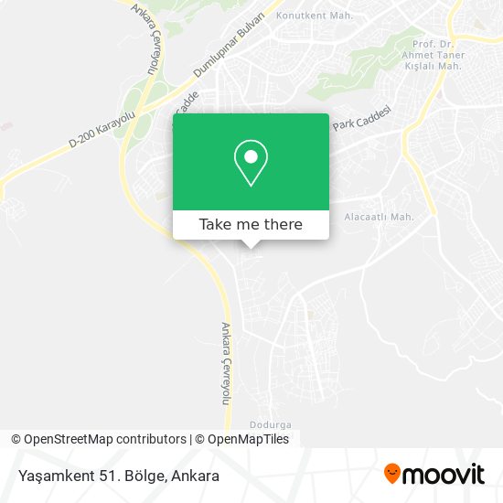 Yaşamkent 51. Bölge map