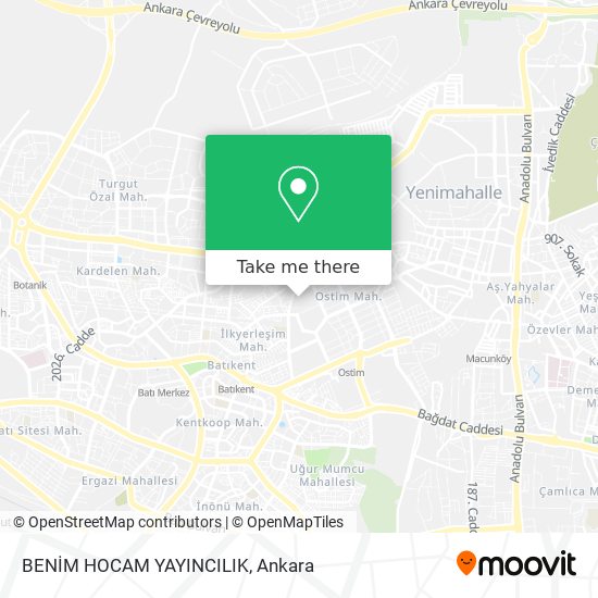 BENİM HOCAM YAYINCILIK map