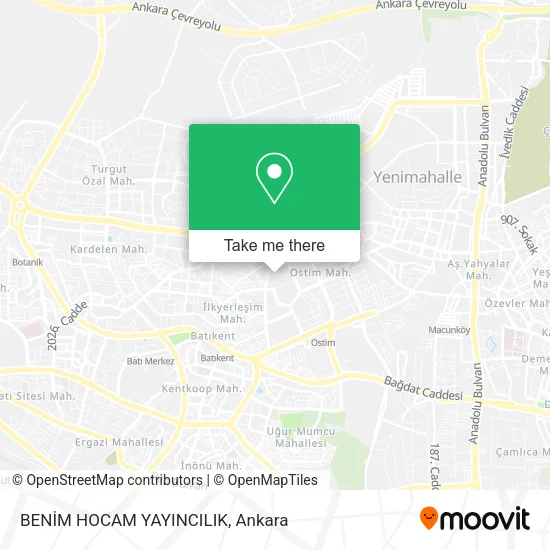 BENİM HOCAM YAYINCILIK map