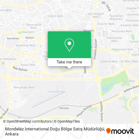 Mondeléz İnternational Doğu Bölge Satış Müdürlüğü map