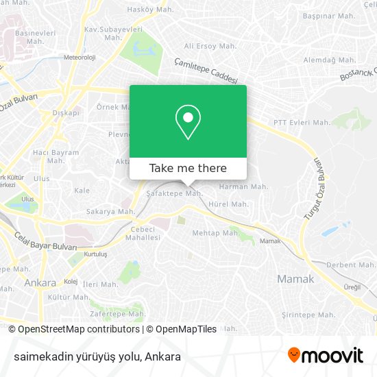 saimekadin yürüyüş yolu map