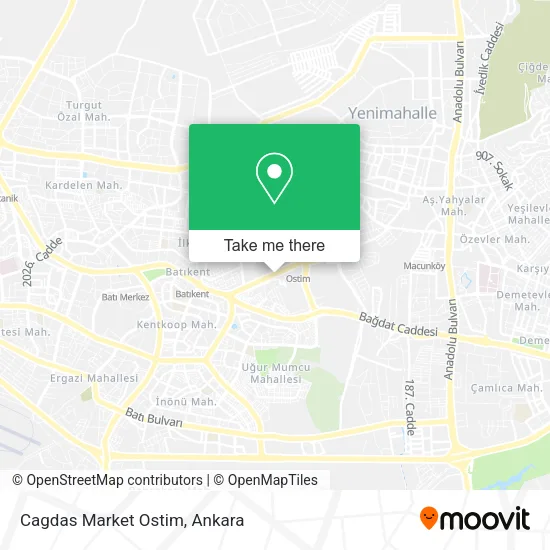 Cagdas Market Ostim map