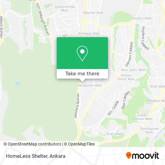 HomeLess Shelter map