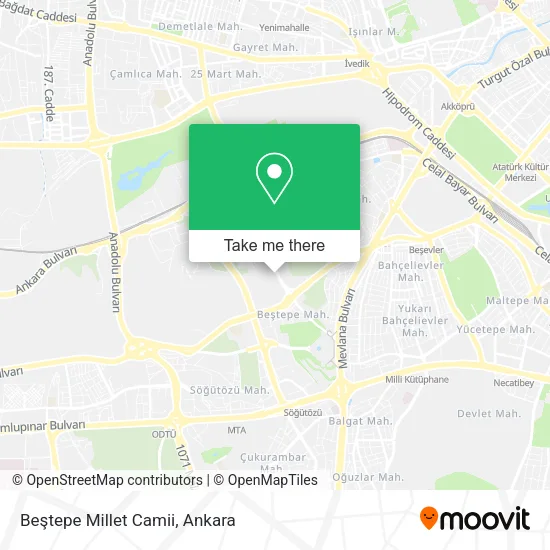 Beştepe Millet Camii map