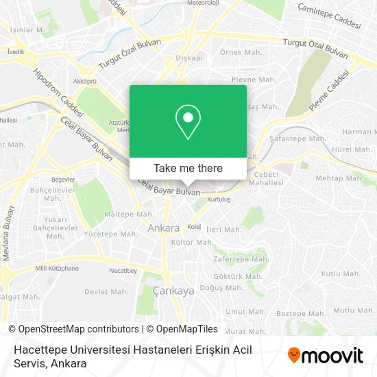 Hacettepe Universitesi Hastaneleri Erişkin Acil Servis map