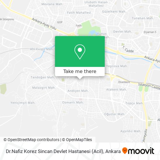 Dr.Nafiz Korez Sincan Devlet Hastanesi (Acil) map
