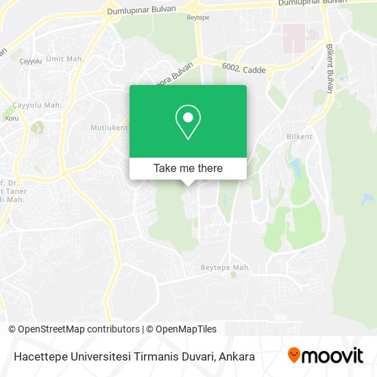 Hacettepe Universitesi Tirmanis Duvari map