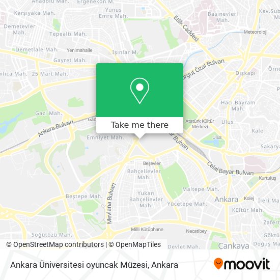 Ankara Üniversitesi oyuncak Müzesi map
