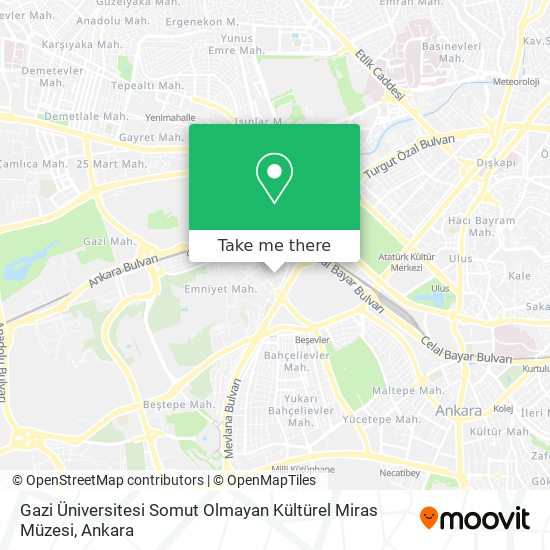 Gazi Üniversitesi Somut Olmayan Kültürel Miras Müzesi map