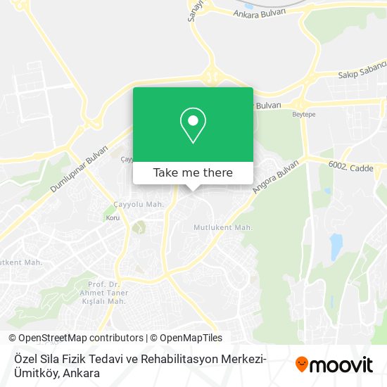 Özel Sìla Fizik Tedavi ve Rehabilitasyon Merkezi-Ümitköy map