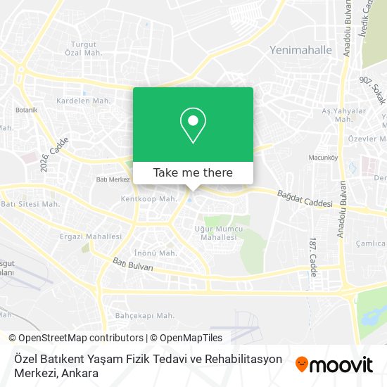 Özel Batıkent Yaşam Fizik Tedavi ve Rehabilitasyon Merkezi map