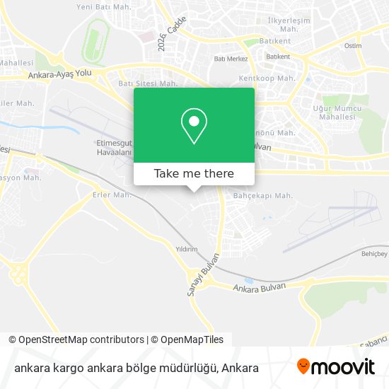 ankara kargo ankara bölge müdürlüğü map