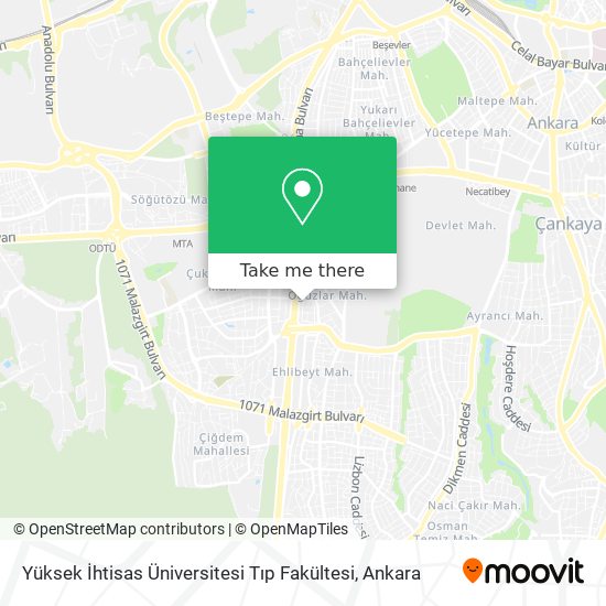 Yüksek İhtisas Üniversitesi Tıp Fakültesi map