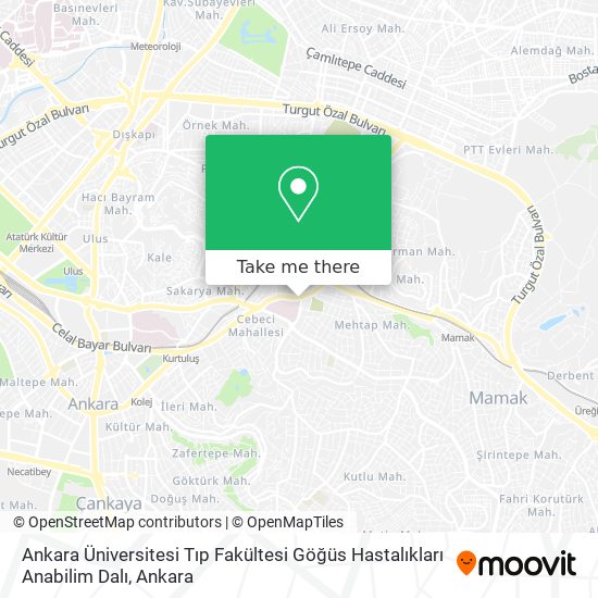 Ankara Üniversitesi Tıp Fakültesi Göğüs Hastalıkları Anabilim Dalı map
