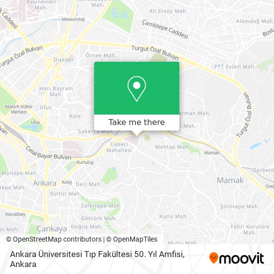 Ankara Üniversitesi Tıp Fakültesi 50. Yıl Amfisi map