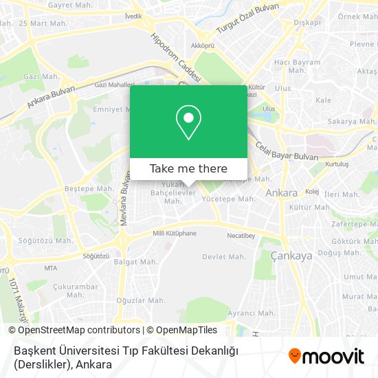 Başkent Üniversitesi Tıp Fakültesi Dekanlığı (Derslikler) map