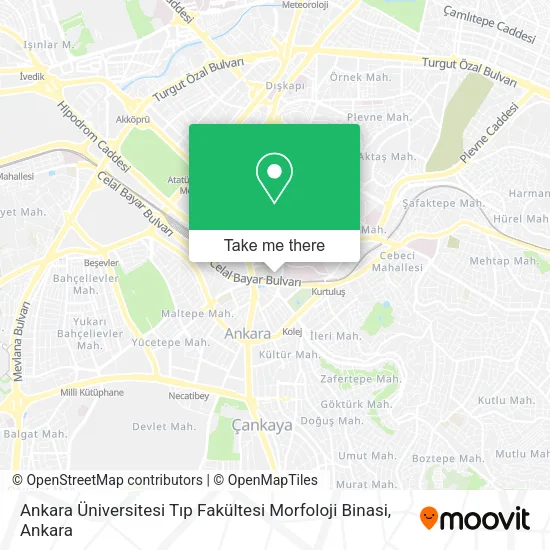 Ankara Üniversitesi Tıp Fakültesi Morfoloji Binasi map