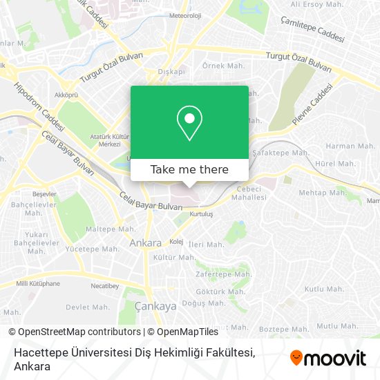 Hacettepe Üniversitesi Diş Hekimliği Fakültesi map