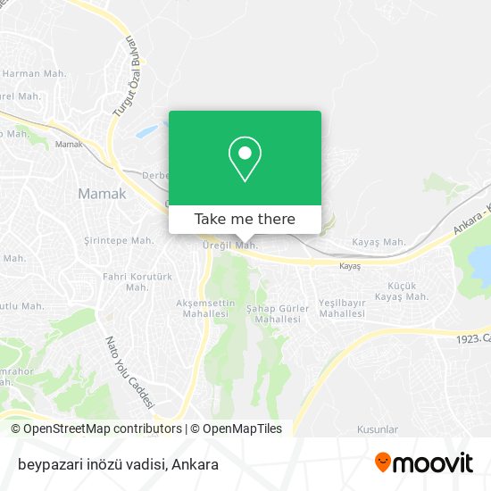 beypazari inözü vadisi map