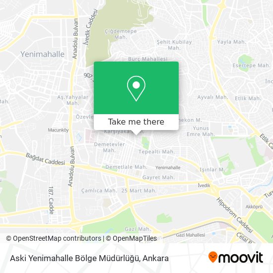 Aski Yenimahalle Bölge Müdürlüğü map