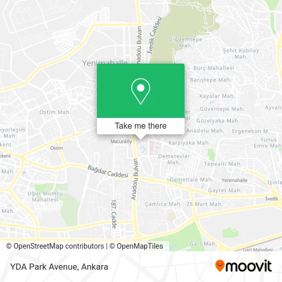 YDA Park Avenue map