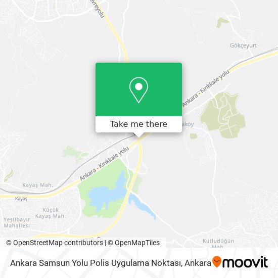 Ankara Samsun Yolu Polis Uygulama Noktası map