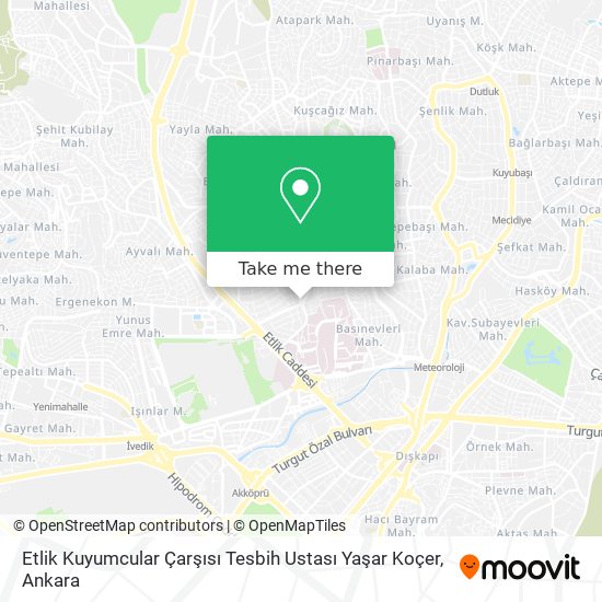 Etlik Kuyumcular Çarşısı Tesbih Ustası Yaşar Koçer map